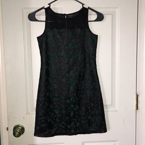 Blush by Us Angels Green and Black Leather Dress